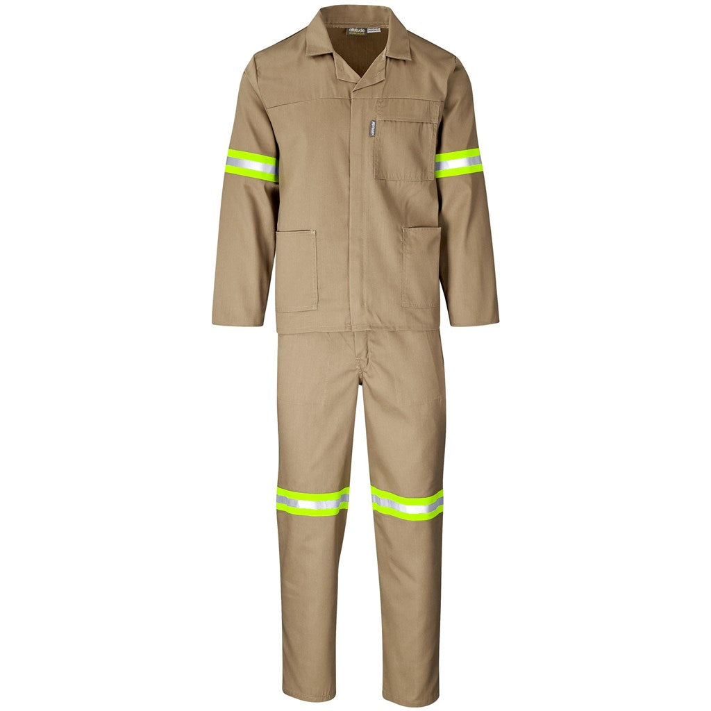 Trade Polycotton Conti Suit - Reflective Arms & Legs - Yellow Tape