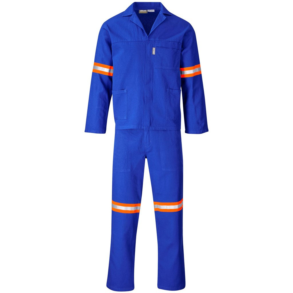 Technician 100% Cotton Conti Suit - Reflective Arms, Legs & Back - Orange Tape