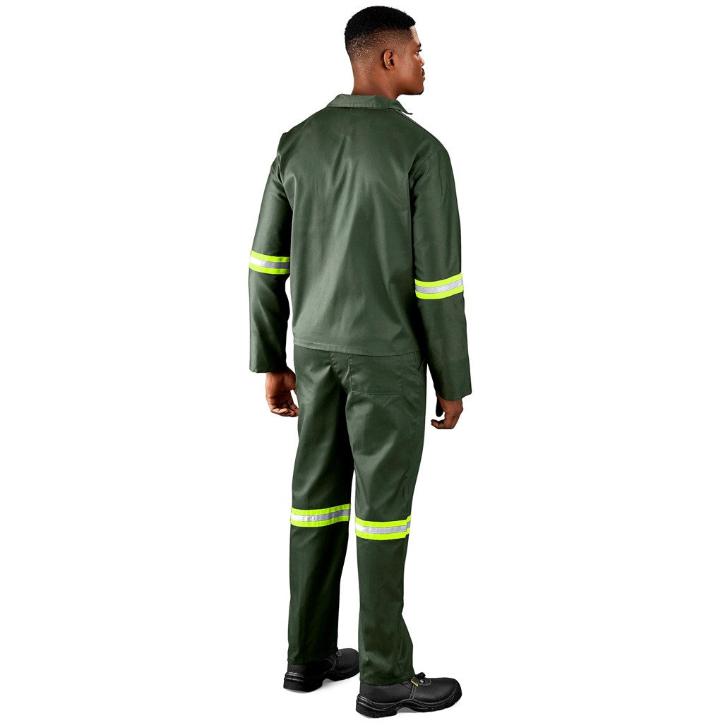 Acid Resistant Polycotton Conti Suit - Reflective Arm & Legs - Yellow Tape