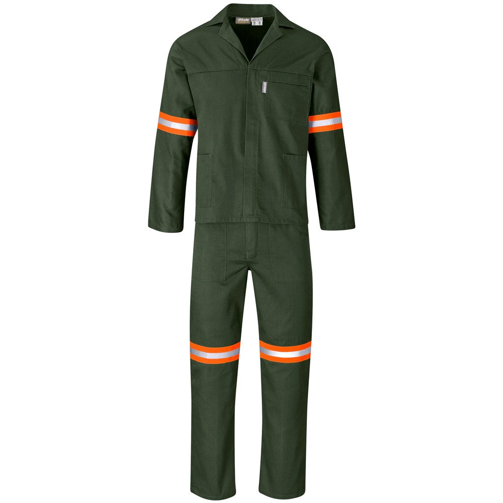 Acid Resistant Polycotton Conti Suit - Reflective Arm & Legs - Orange Tape