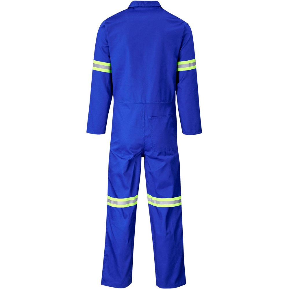 Safety Polycotton Boiler Suit - Reflective Arms & Legs - Yellow Tape