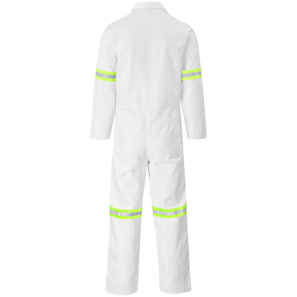 Safety Polycotton Boiler Suit - Reflective Arms & Legs - Yellow Tape