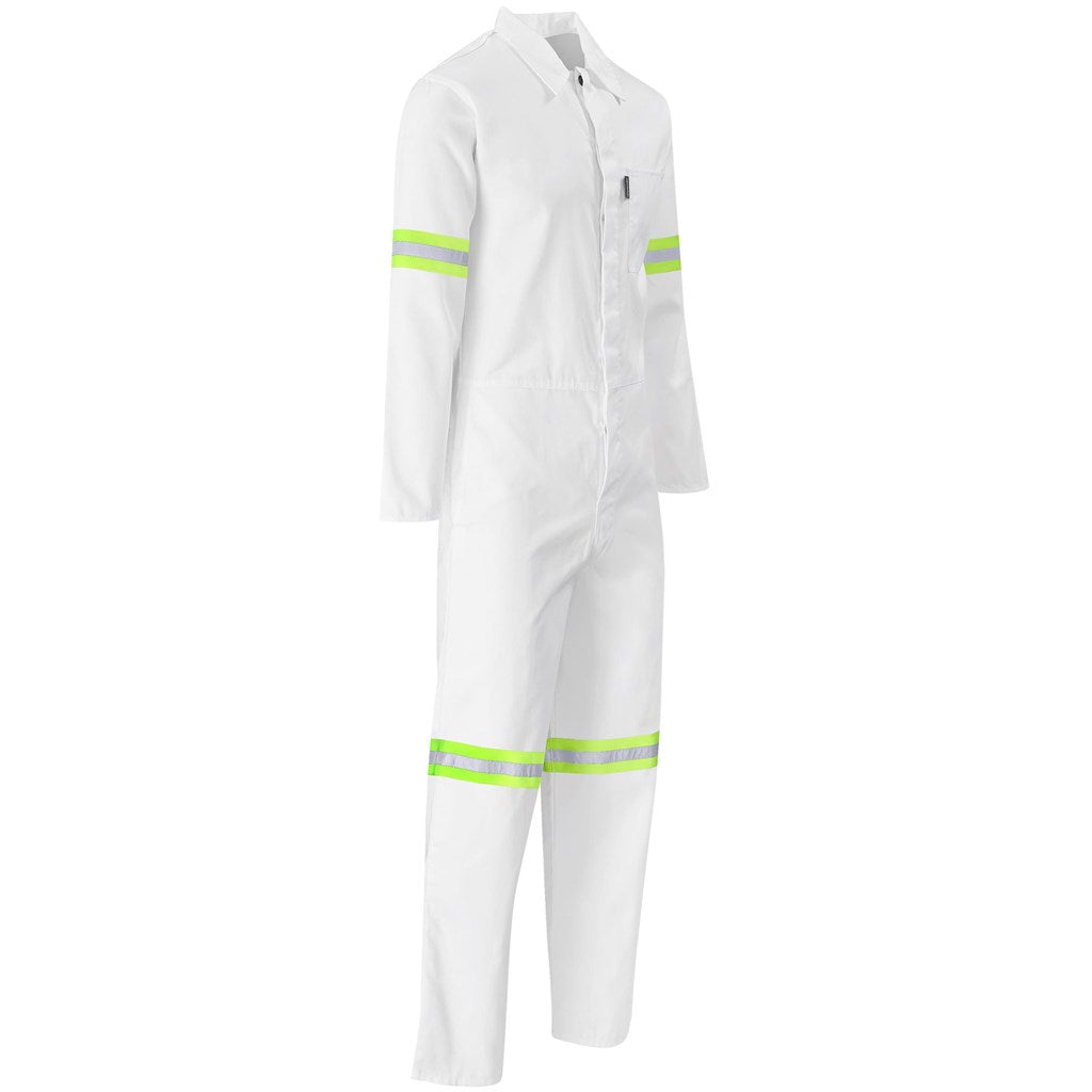 Safety Polycotton Boiler Suit - Reflective Arms & Legs - Yellow Tape