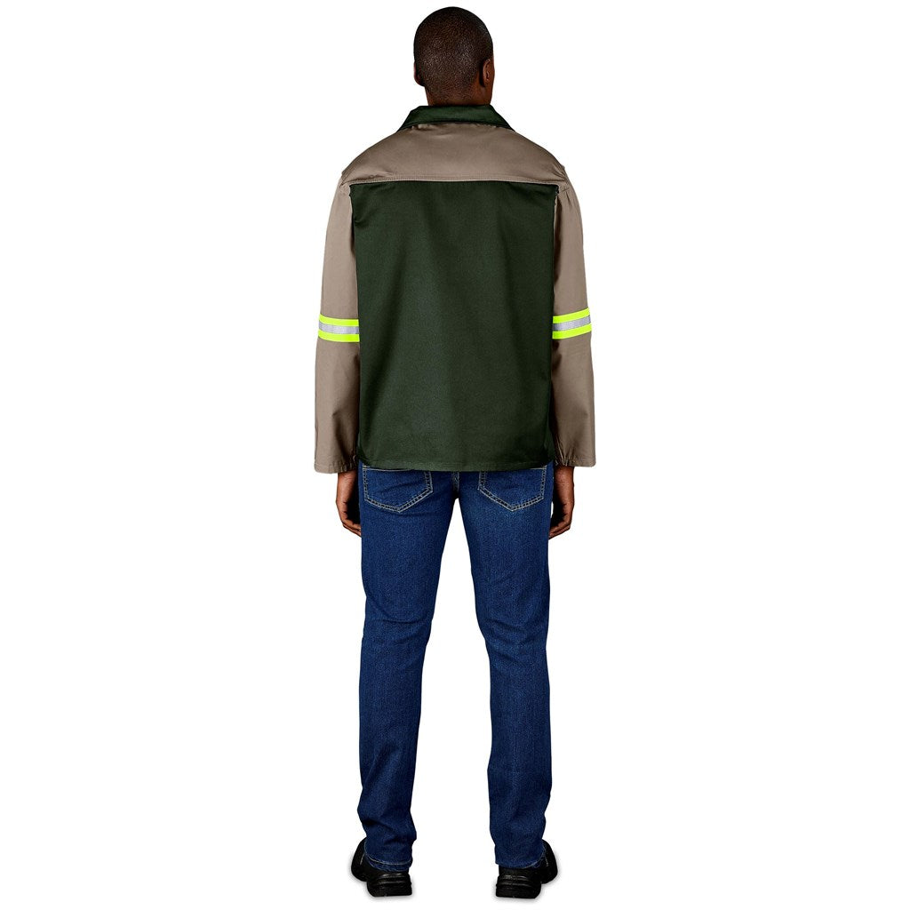 Site Premium Two-Tone Polycotton Jacket - Reflective Arms - Yellow Tape