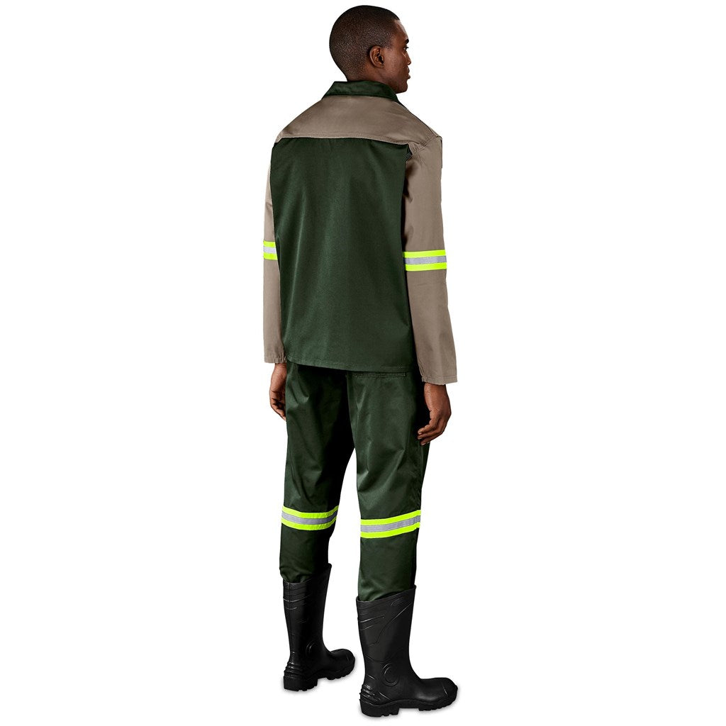 Site Premium Two-Tone Polycotton Jacket - Reflective Arms - Yellow Tape