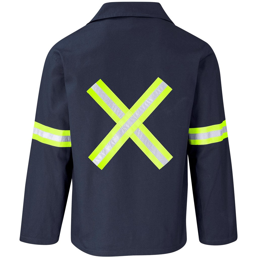 Artisan Premium 100% Cotton Jacket - Reflective Arms & Back - Yellow Tape