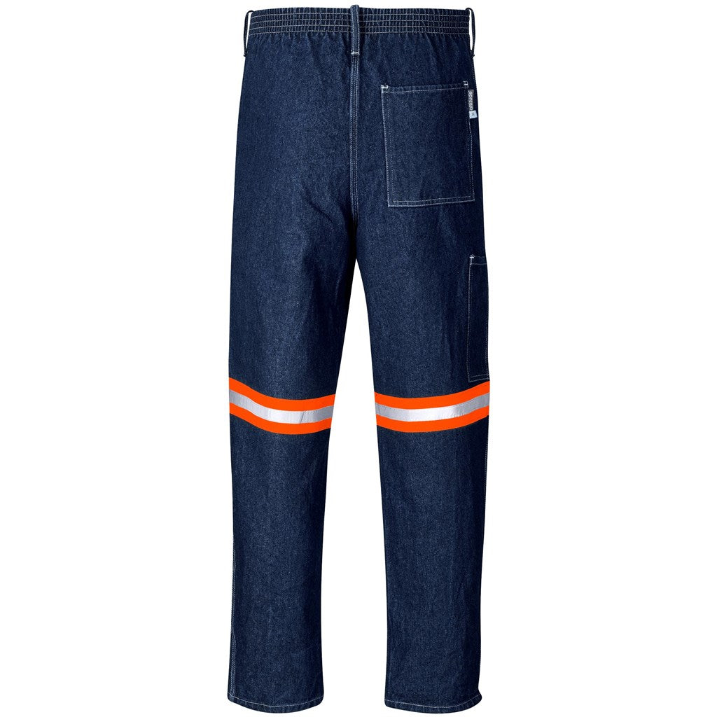 Cast Premium 100% Cotton Denim Pants - Reflective Legs - Orange Tape