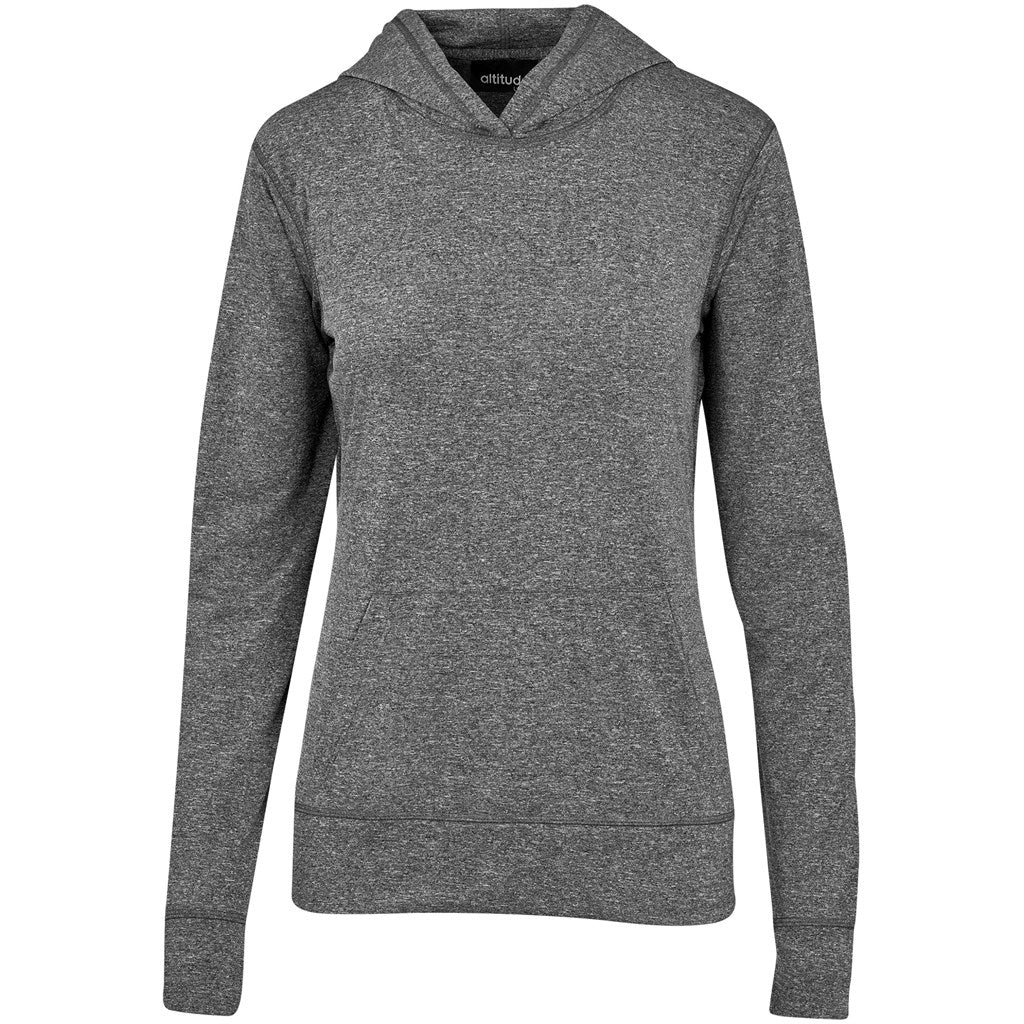 Ladies Fitness Lightweight Hooded Sweater - Red