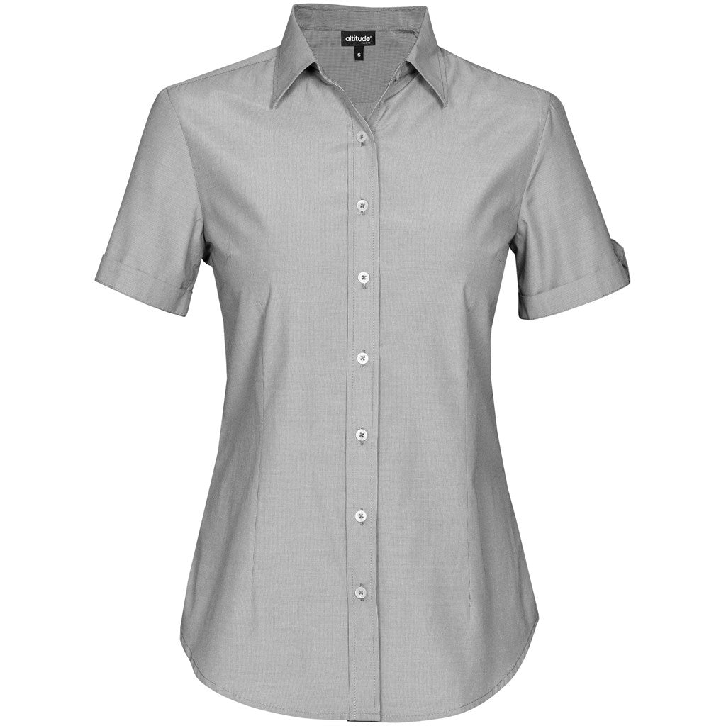 Ladies Short Sleeve Portsmouth Shirt - Navy