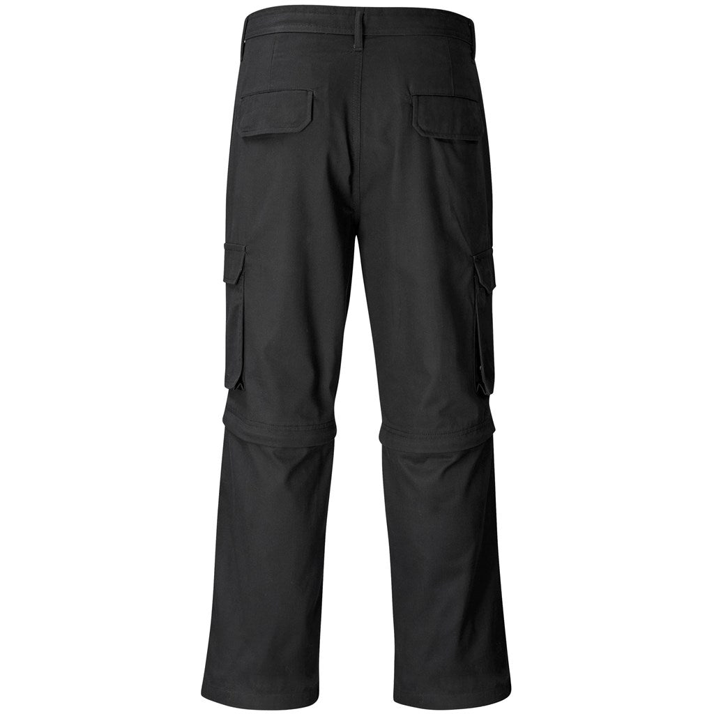 Mens Cargo Zip Off Pants - Brown