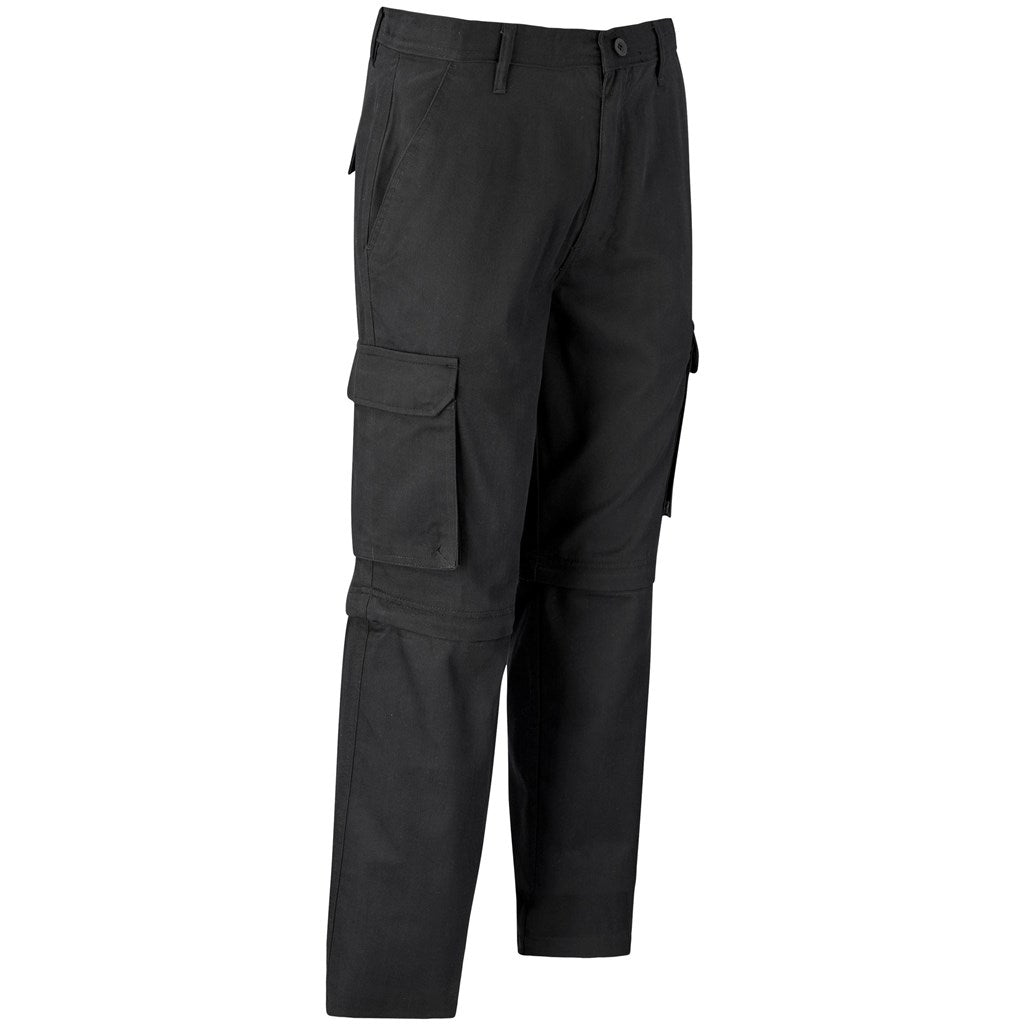 Mens Cargo Zip Off Pants - Brown