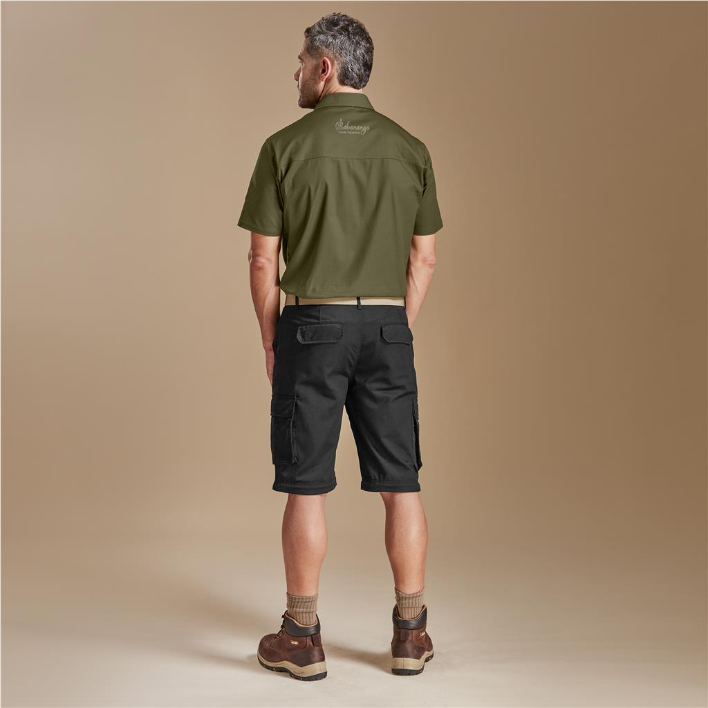 Mens Cargo Zip Off Pants - Brown