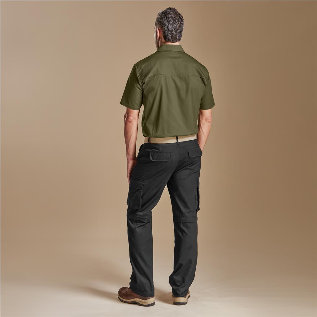 Mens Cargo Zip Off Pants - Brown