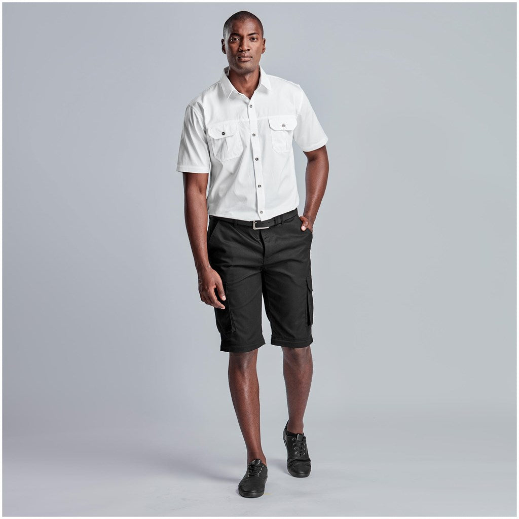 Mens Cargo Zip Off Pants - Brown