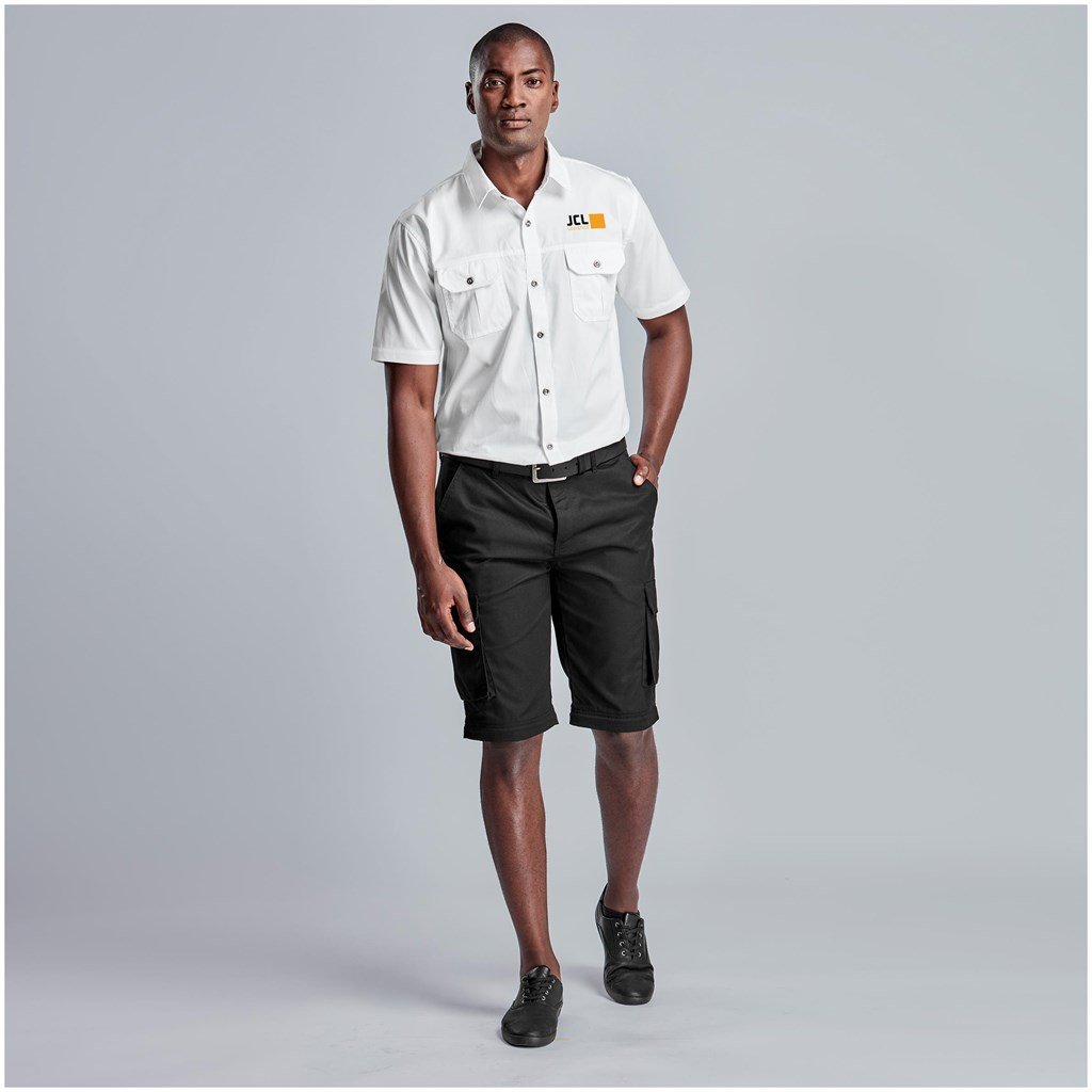 Mens Cargo Zip Off Pants - Brown