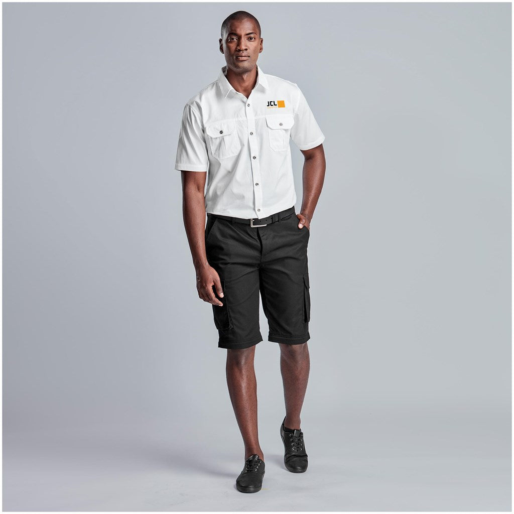 Mens Cargo Zip Off Pants - Brown