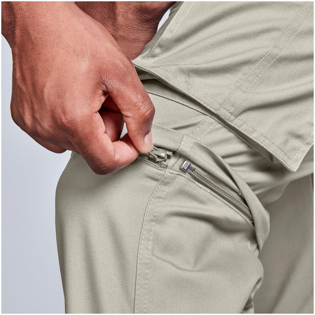 Mens Cargo Zip Off Pants - Brown