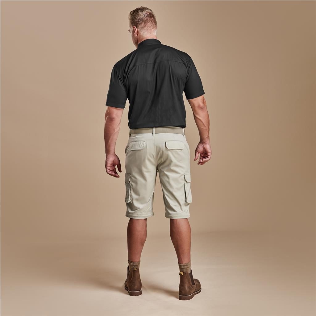 Mens Cargo Zip Off Pants - Brown