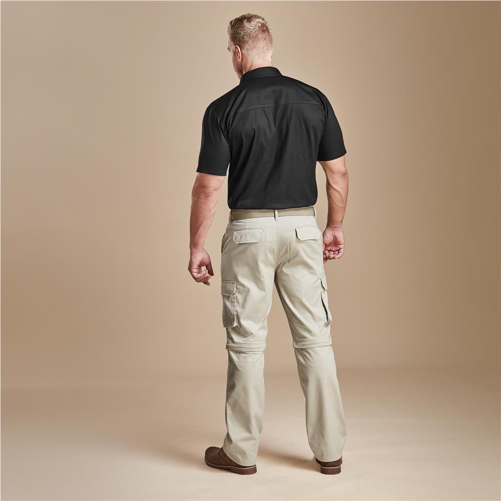 Mens Cargo Zip Off Pants - Brown