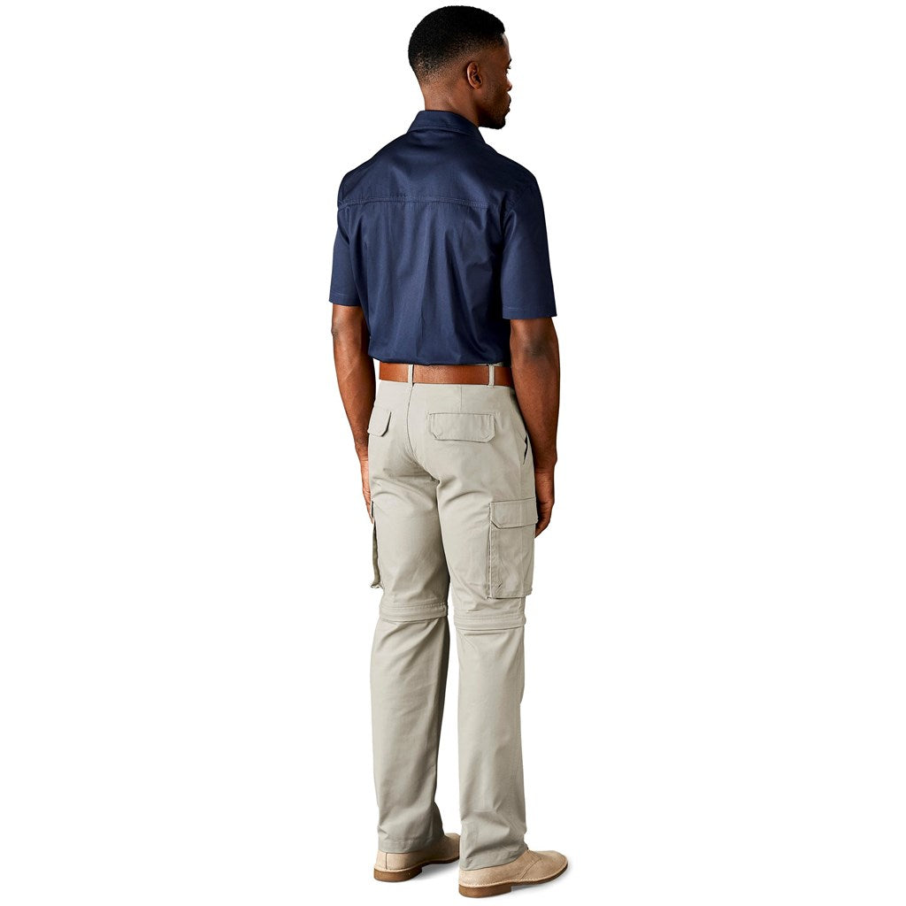 Mens Cargo Zip Off Pants - Brown