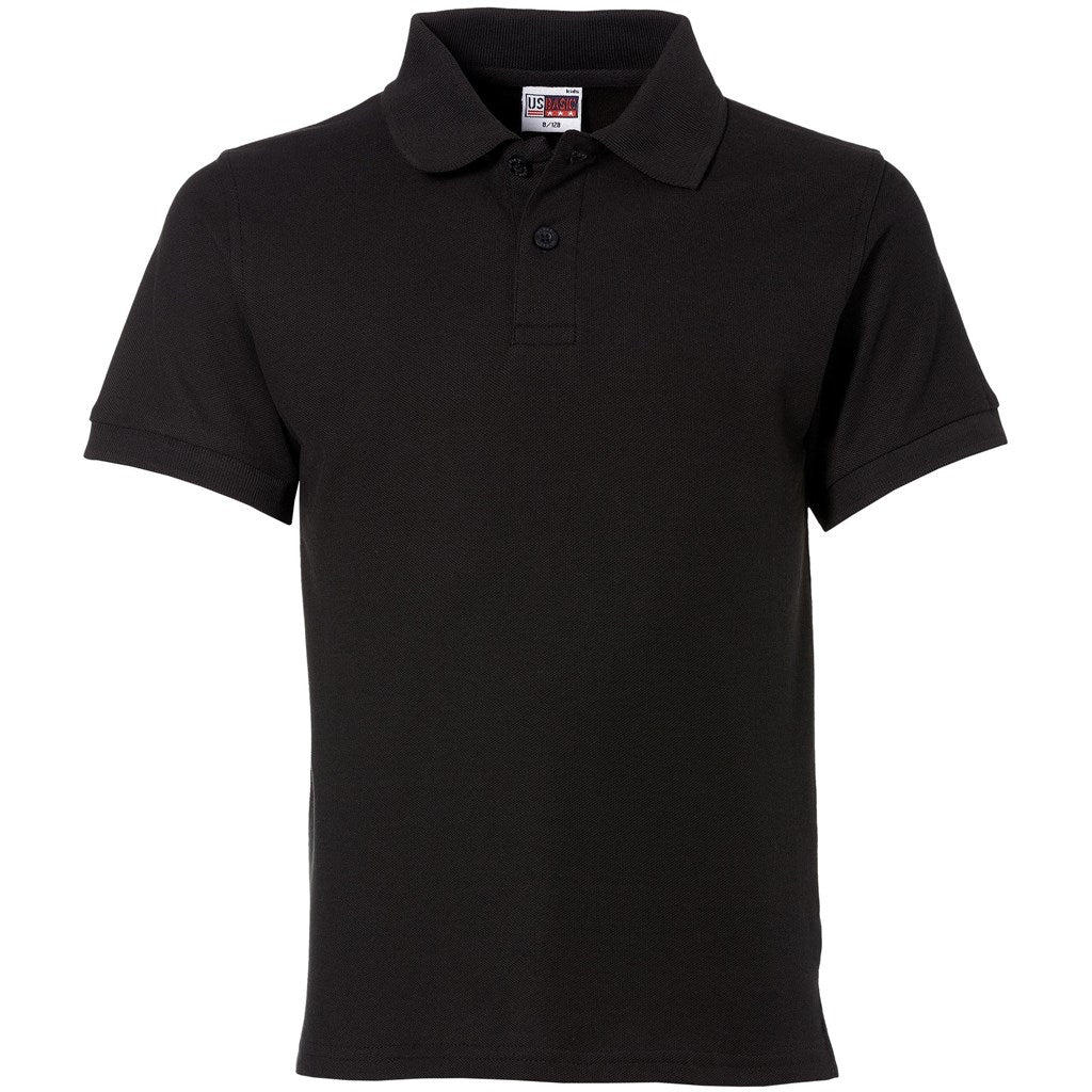 Boston Kids Golf Shirt - Black