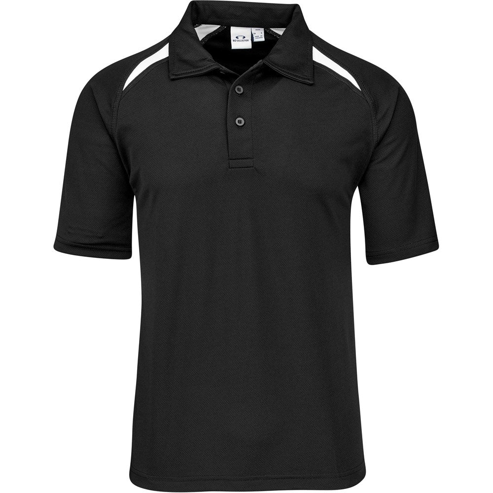 Mens Splice Golf Shirt - Black White