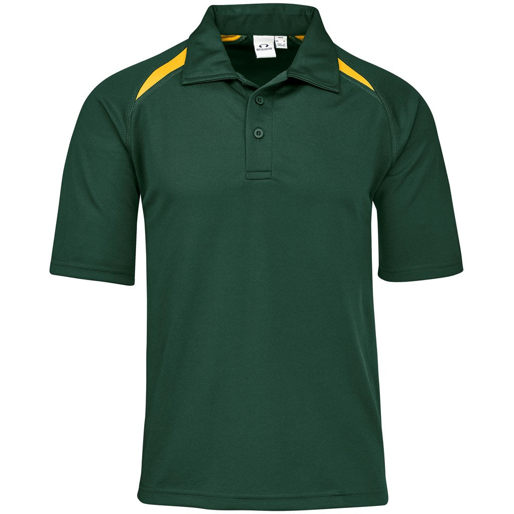 Mens Splice Golf Shirt - Green Gold