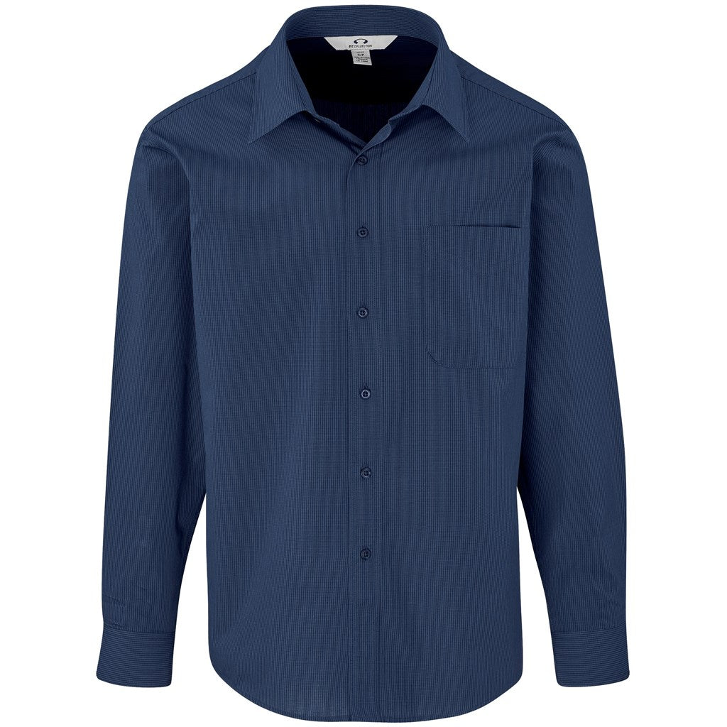 Mens Long Sleeve Micro Check Shirt