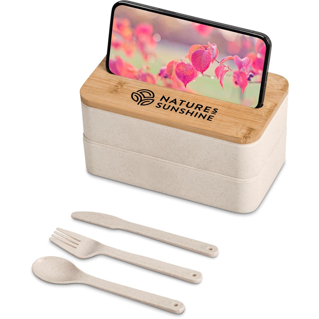 Okiyo Dura Wheat Straw Lunch Box & Phone Stand