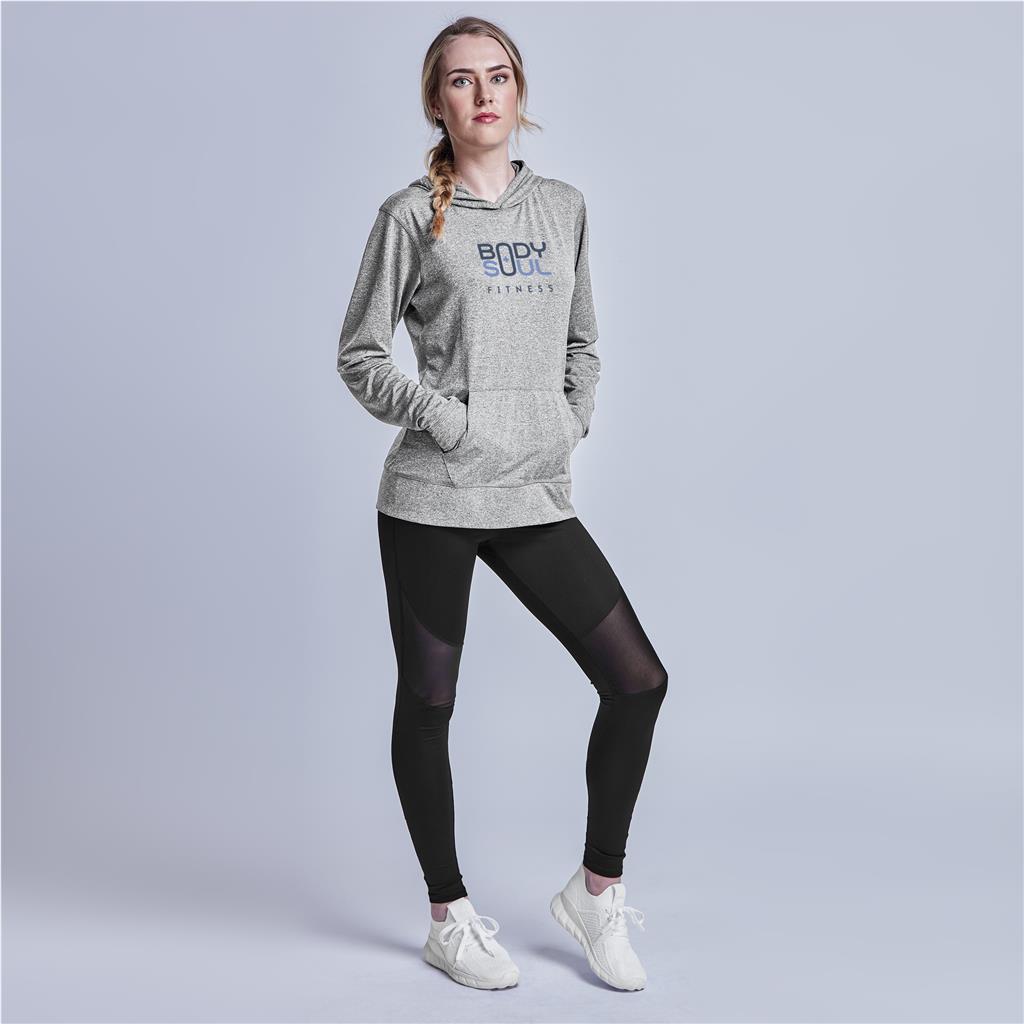 Ladies Fitness Lightweight Hooded Sweater - Red