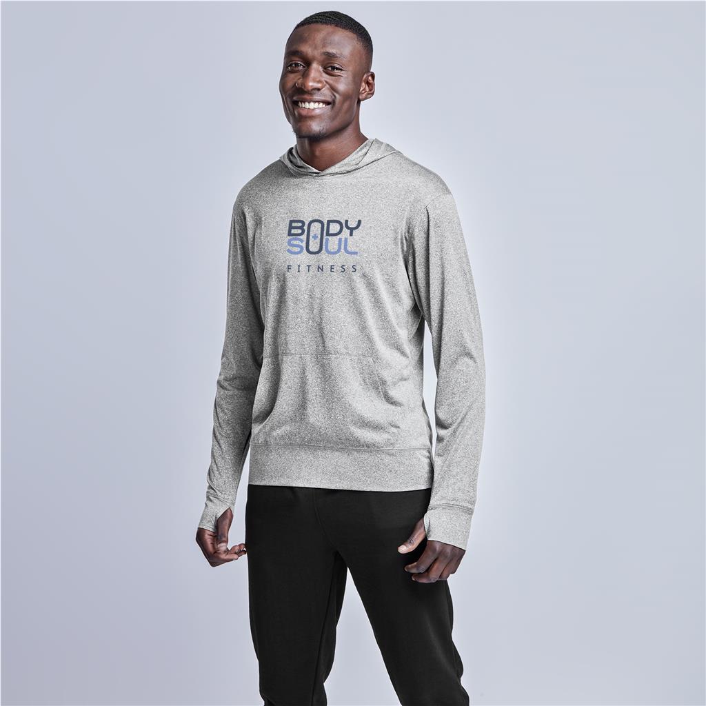 Mens Fitness Lightweight Hooded Sweater - Red