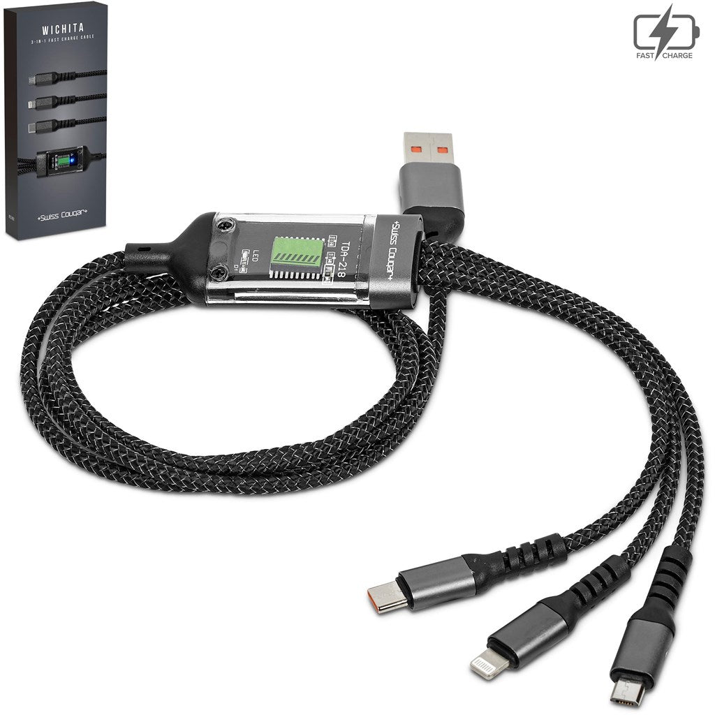 Swiss Cougar Wichita 3-in-1 Fast Charge Cable