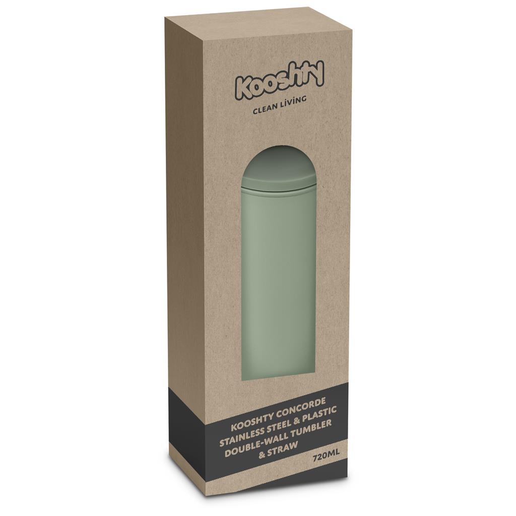 Kooshty Concorde Stainless Steel & Plastic Double-Wall Tumbler & Straw - 720ml