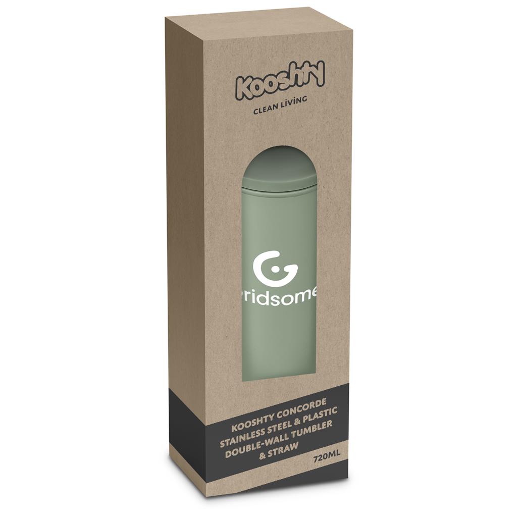 Kooshty Concorde Stainless Steel & Plastic Double-Wall Tumbler & Straw - 720ml