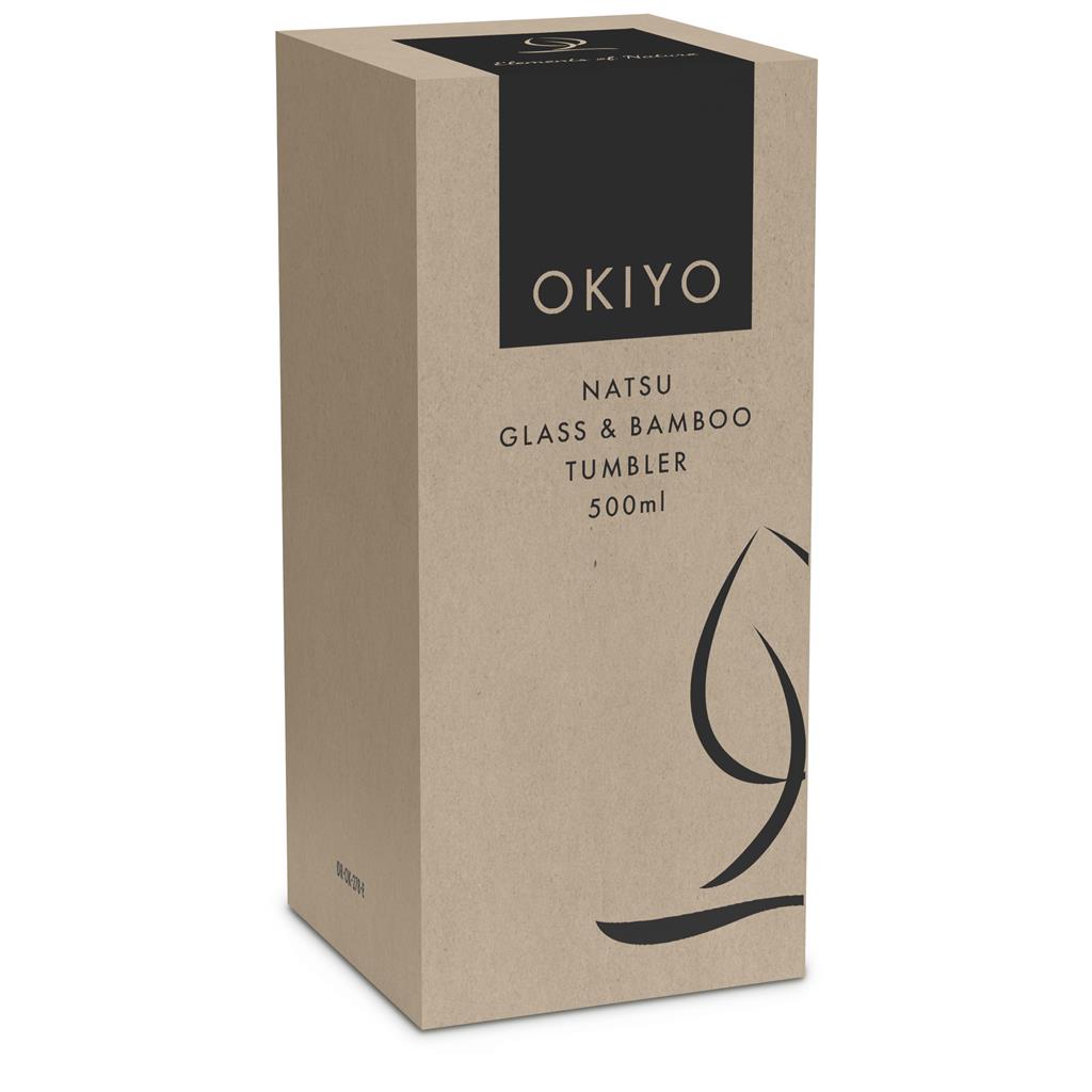 Okiyo Natsu Glass & Bamboo Tumbler - 500ml