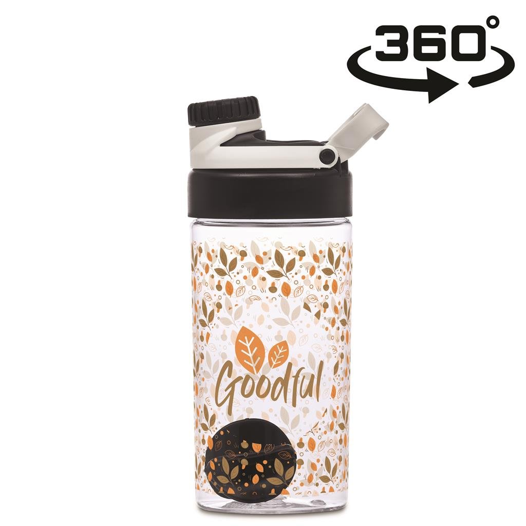 Gianna Water Bottle Protein Shaker - 600ml - Transparent