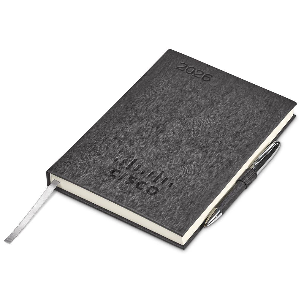 Altitude Oakridge A5 2026 Diary & Pen Set - Grey