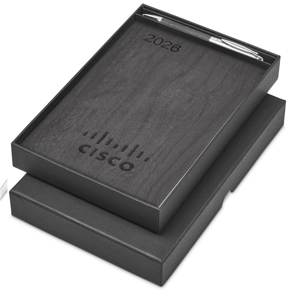 Altitude Oakridge A5 2026 Diary & Pen Set - Grey