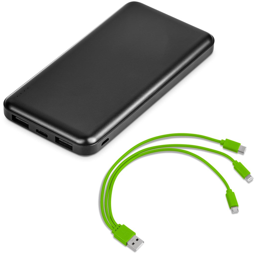 Kingpin Black 10 Compact Power Bank -  10,000mAh - Lime