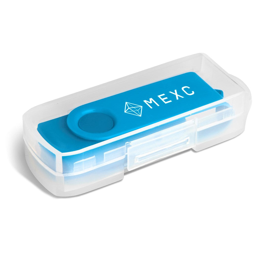 Axis Gyro Flash Drive - 8GB - Cyan