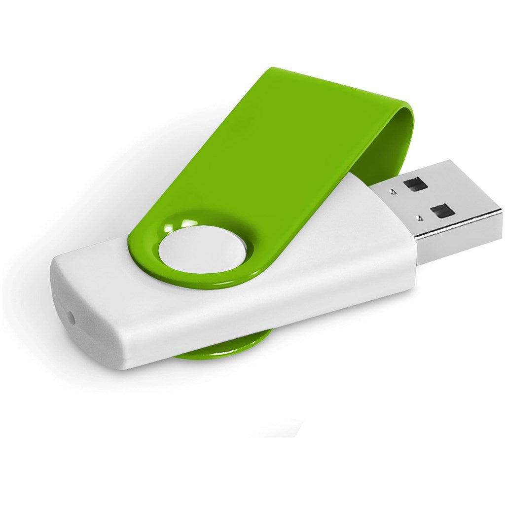 Axis Gyro White Flash Drive - 4GB