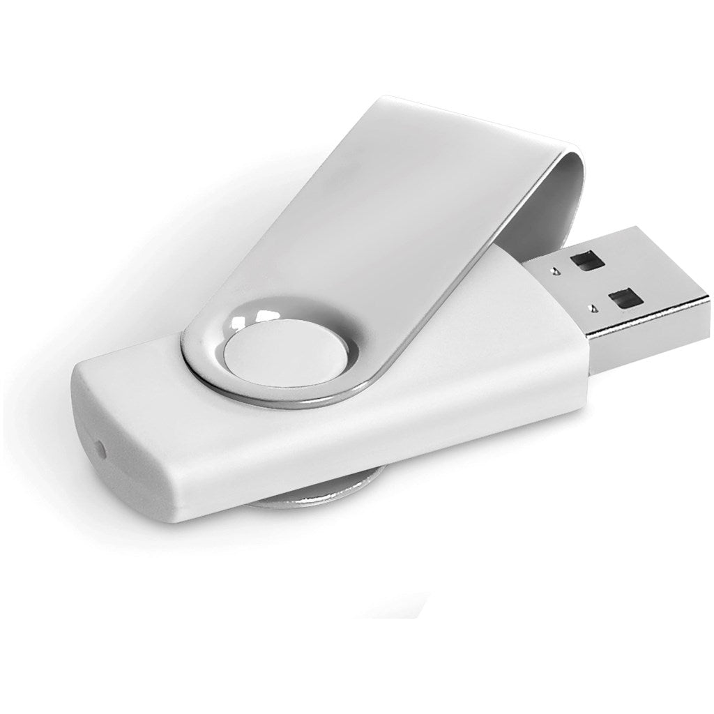 Axis Gyro White Flash Drive - 4GB