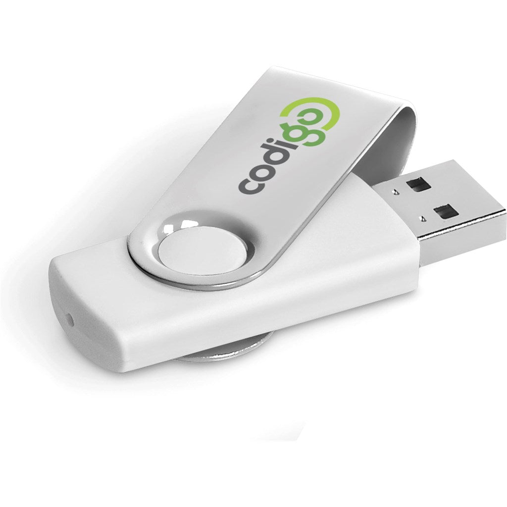 Axis Gyro White Flash Drive - 4GB