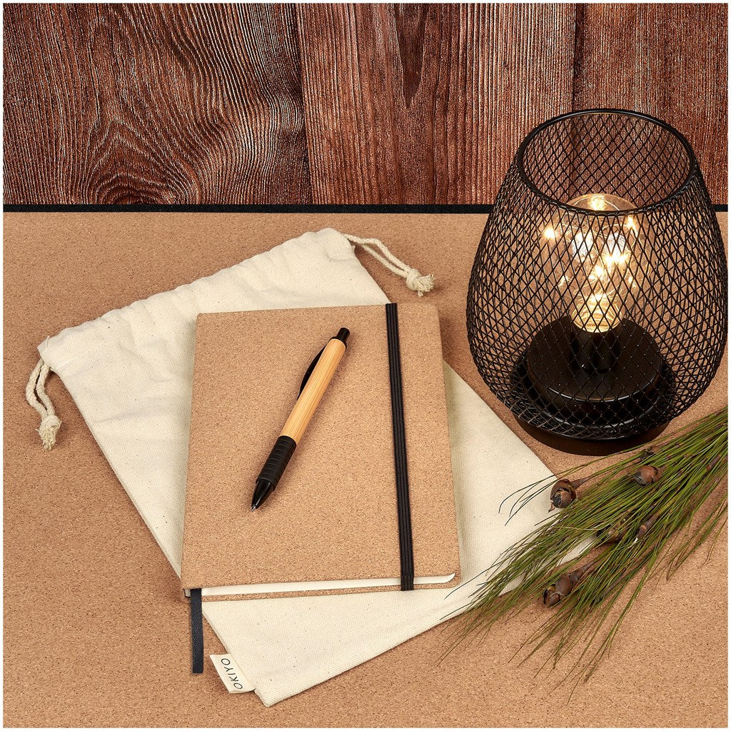 Okiyo Noto Cork & Bamboo Notebook & Pen Set