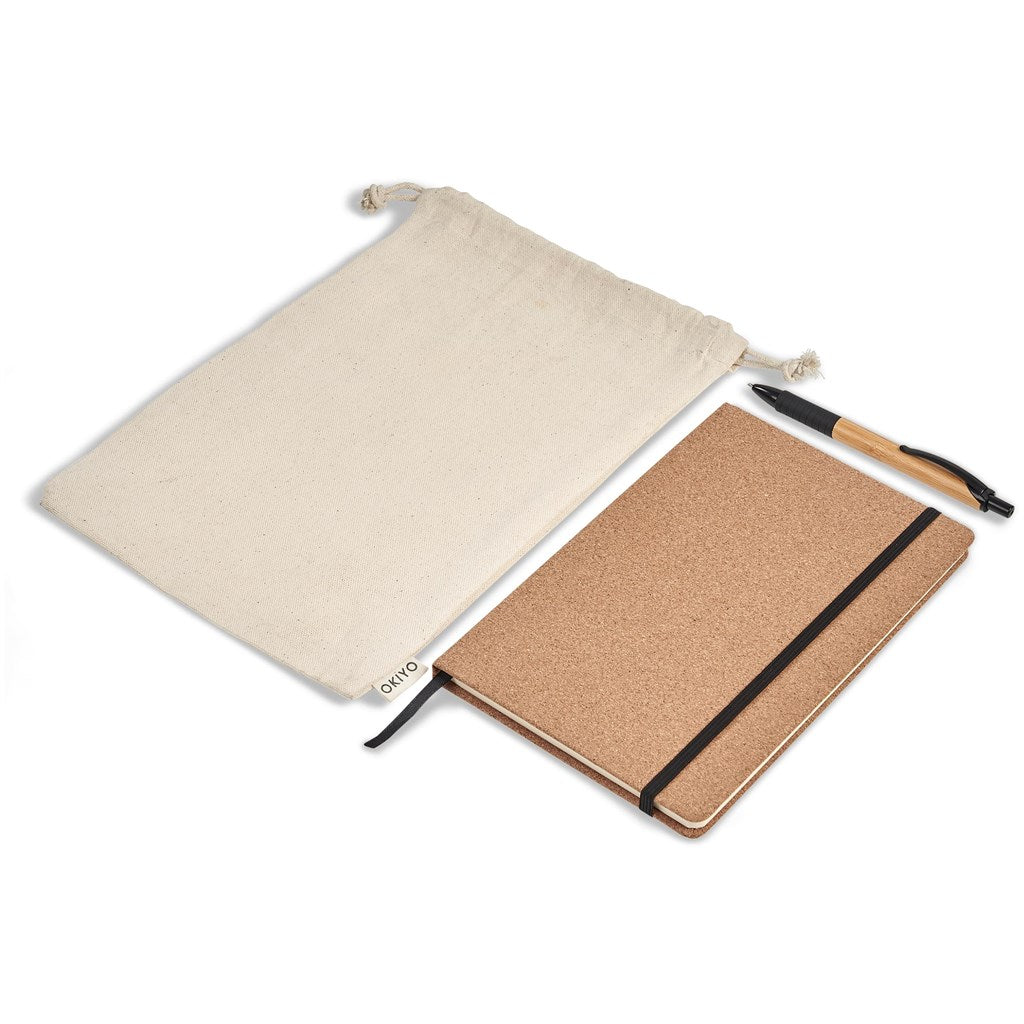 Okiyo Noto Cork & Bamboo Notebook & Pen Set