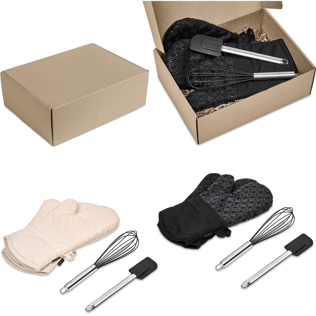 Serendipio Pastry Chef Baking Gift Set - Pair - Black