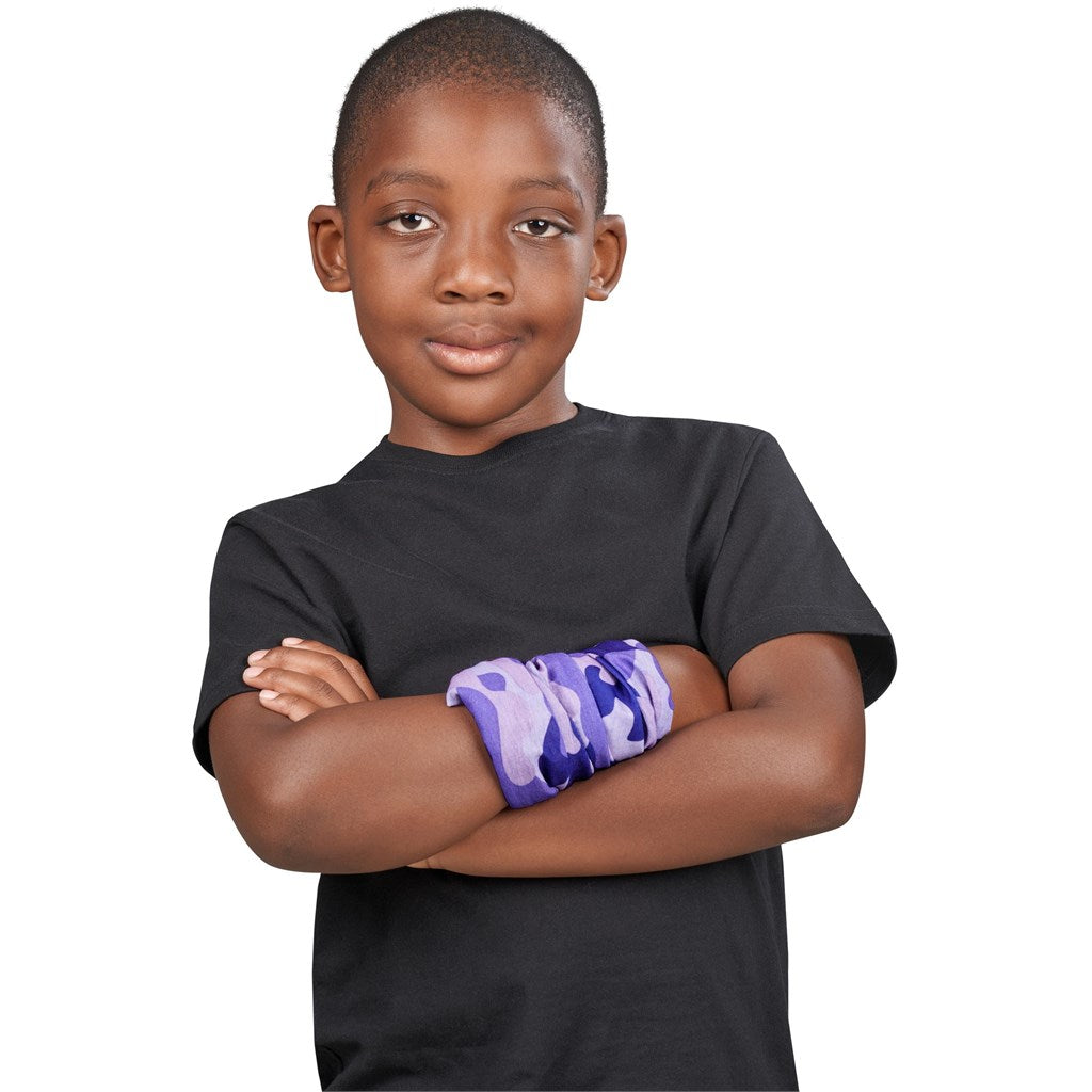Kids Camo Flexi Tubular Bandana - Blue
