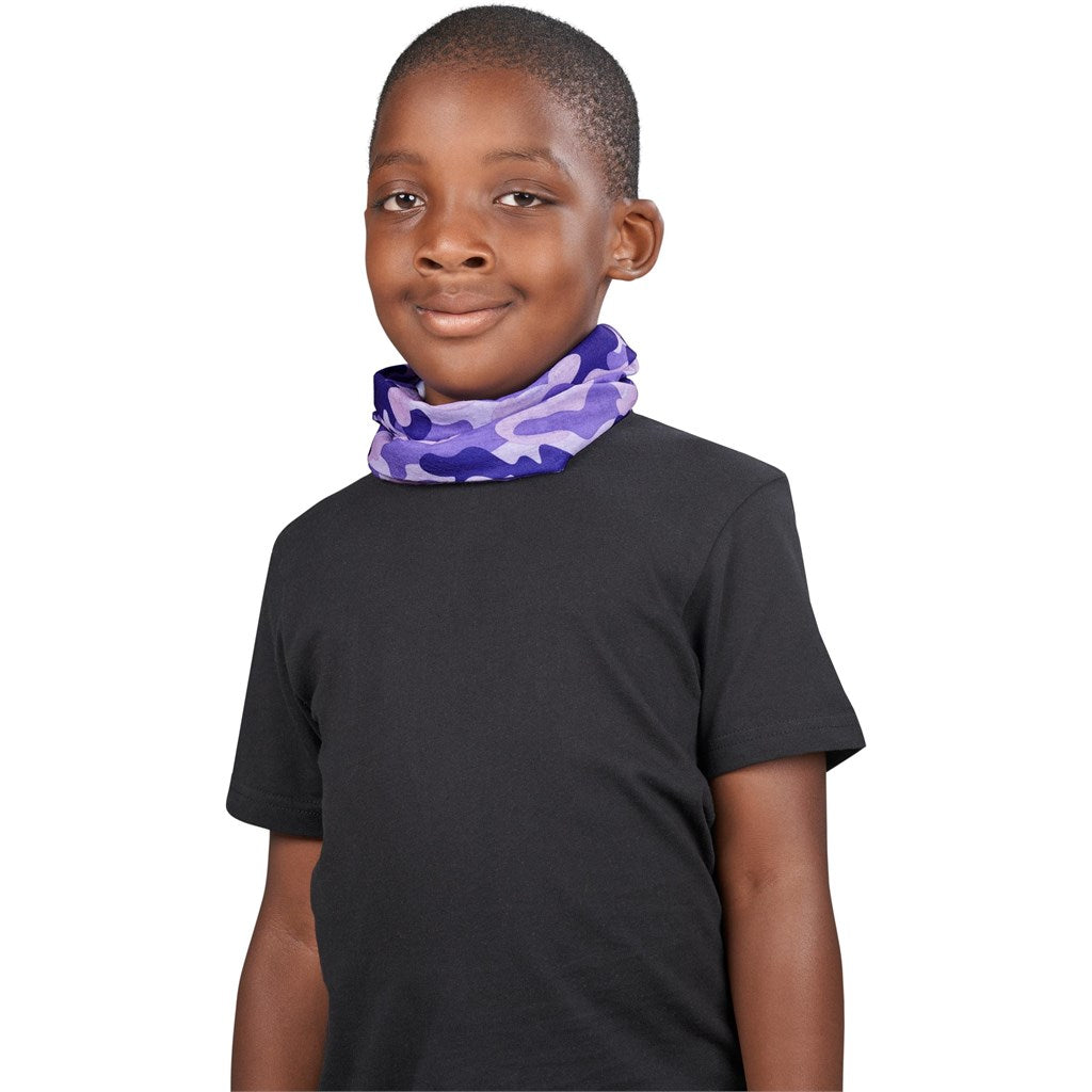 Kids Camo Flexi Tubular Bandana - Blue