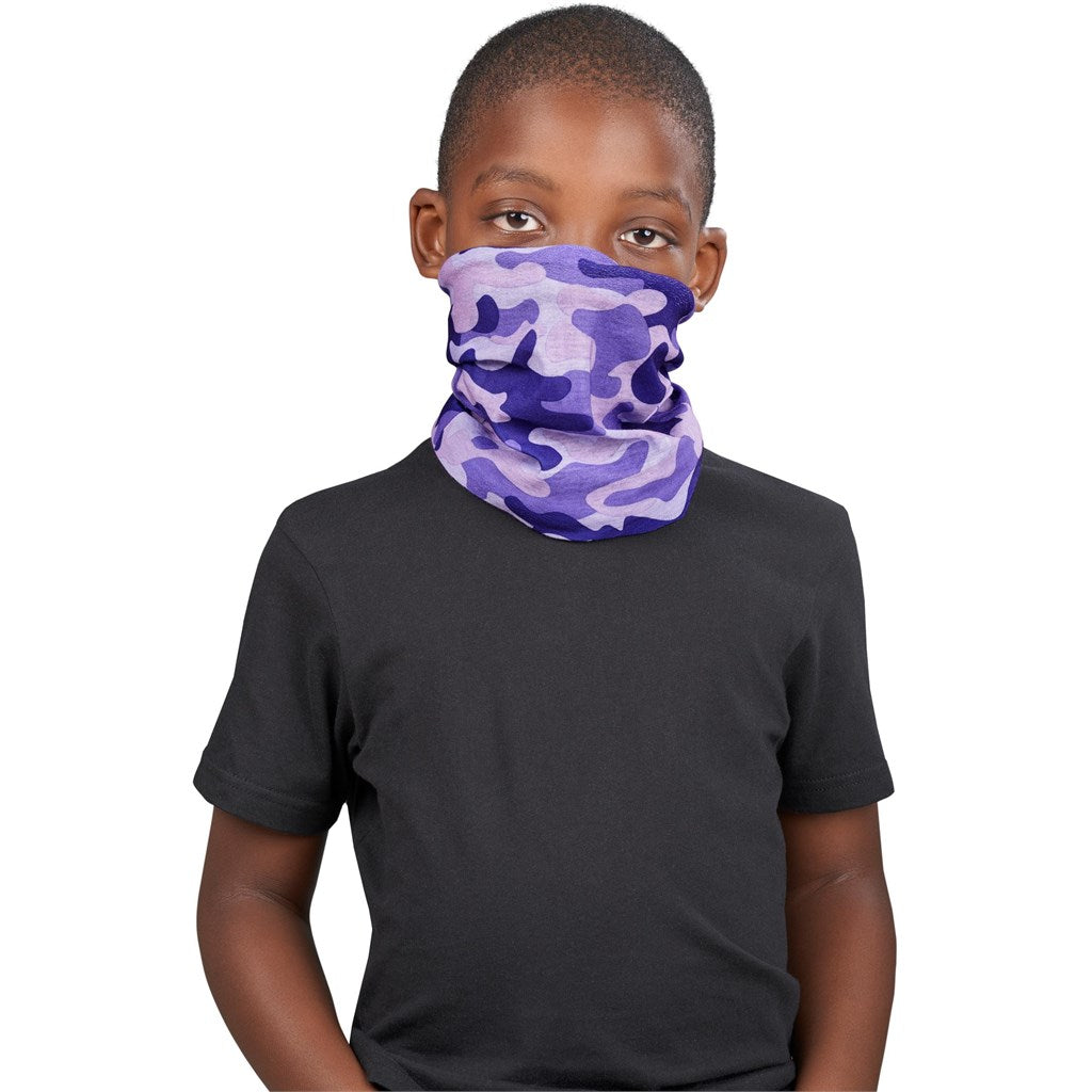 Kids Camo Flexi Tubular Bandana - Blue