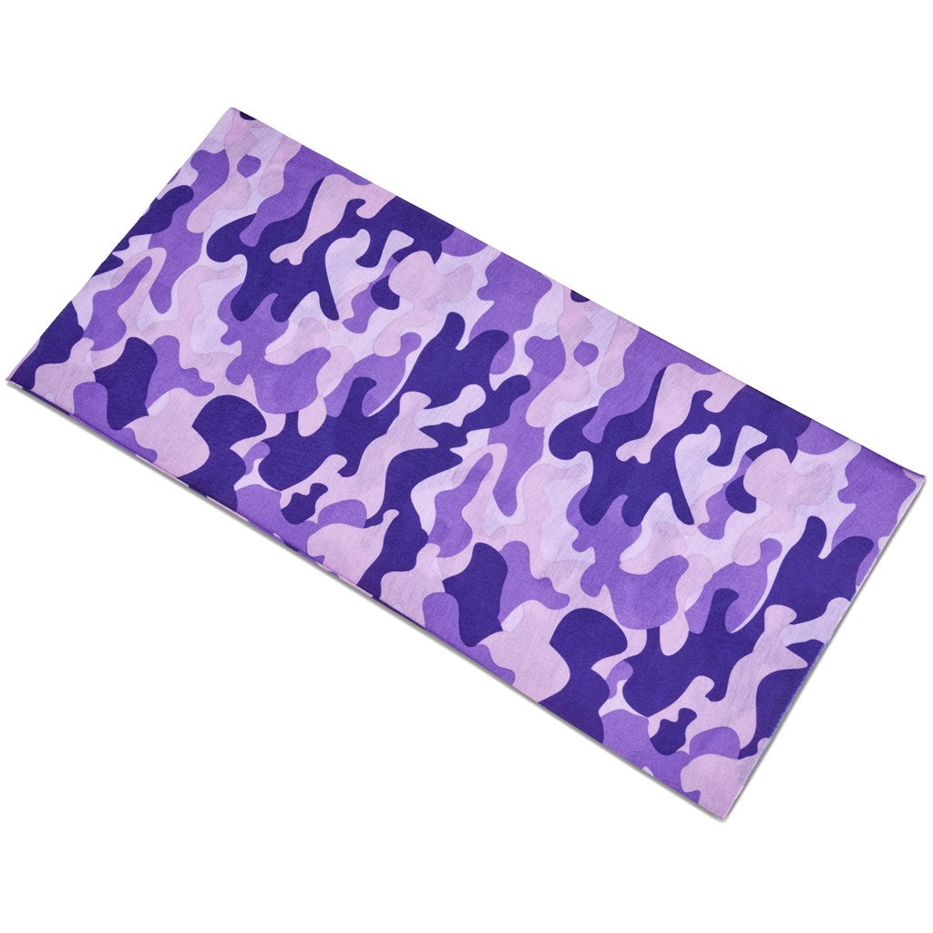 Kids Camo Flexi Tubular Bandana - Purple